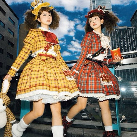 Thistle Crown チェックのミニ丈スカート