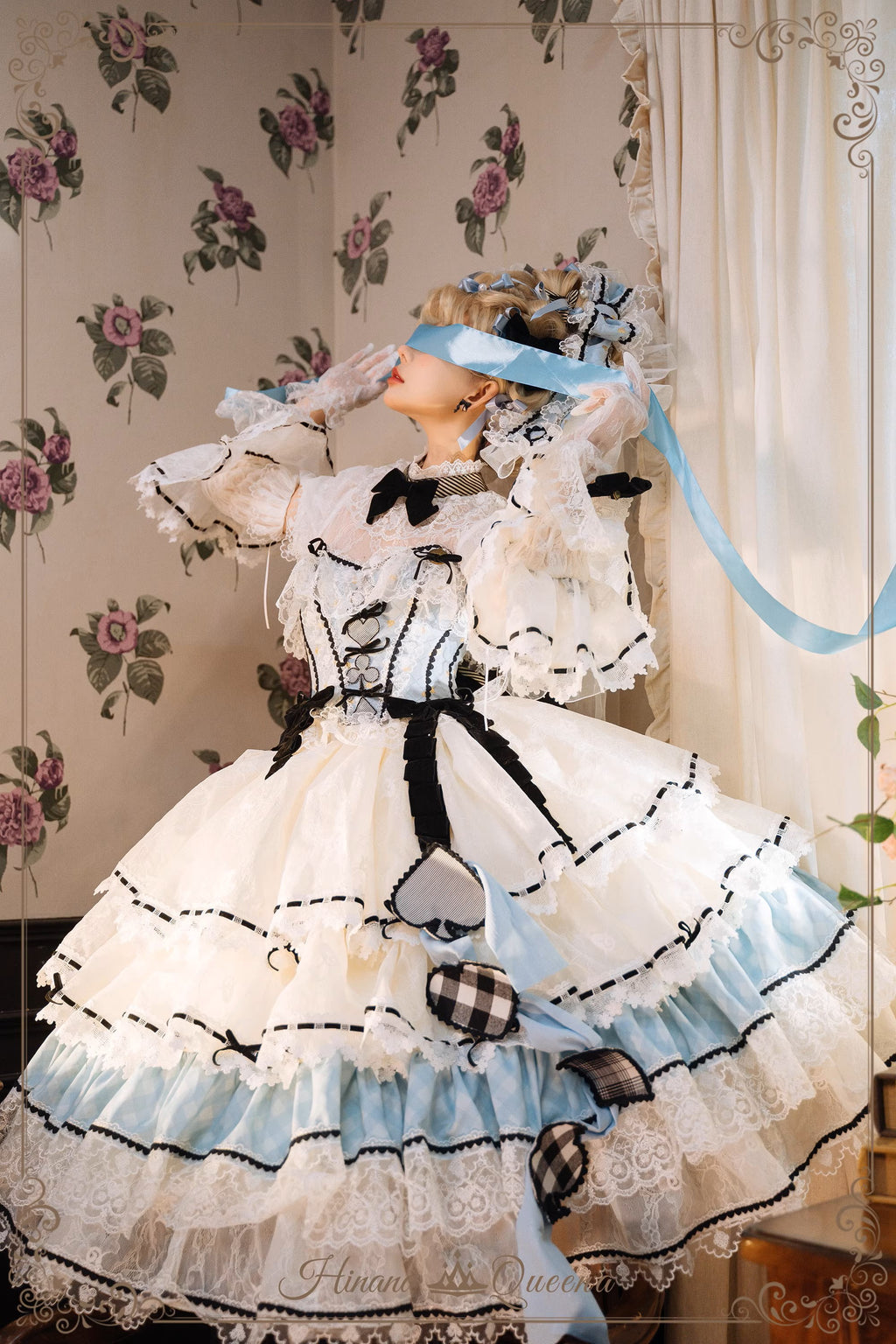 【再販・受注予約8/8まで】Dream Alice ラグジュアリーセットアップ／アリスブルー／ロング丈