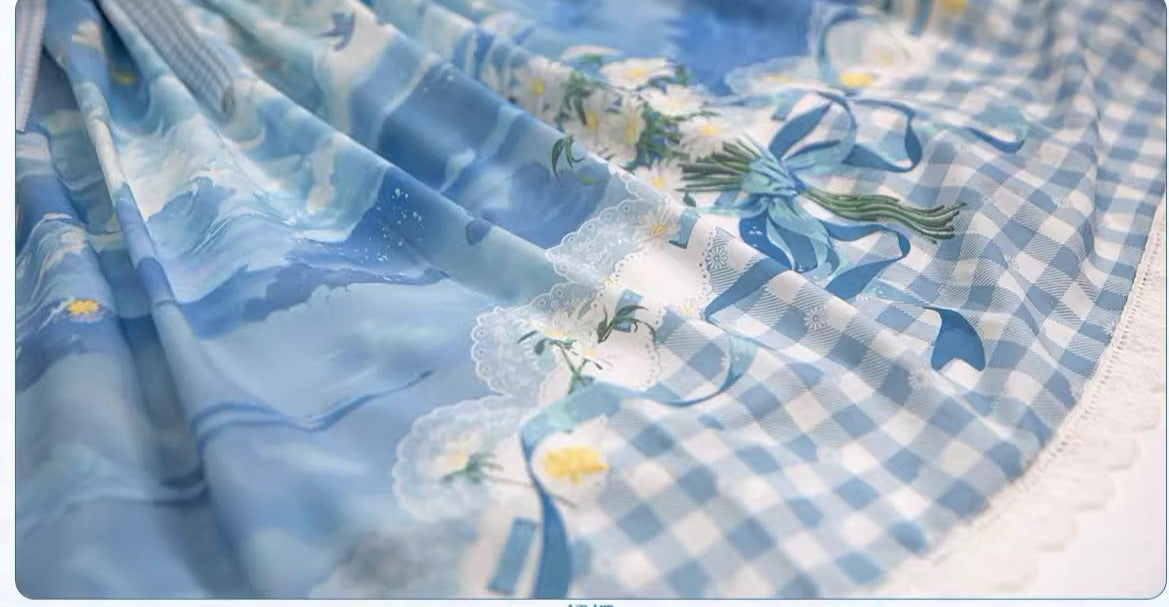 【再販・受注予約7/16まで】Daisy and Sky フライングスリーブワンピース