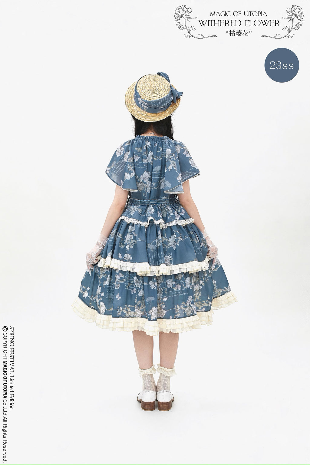 Withered Flowers 3 Tiered Dress