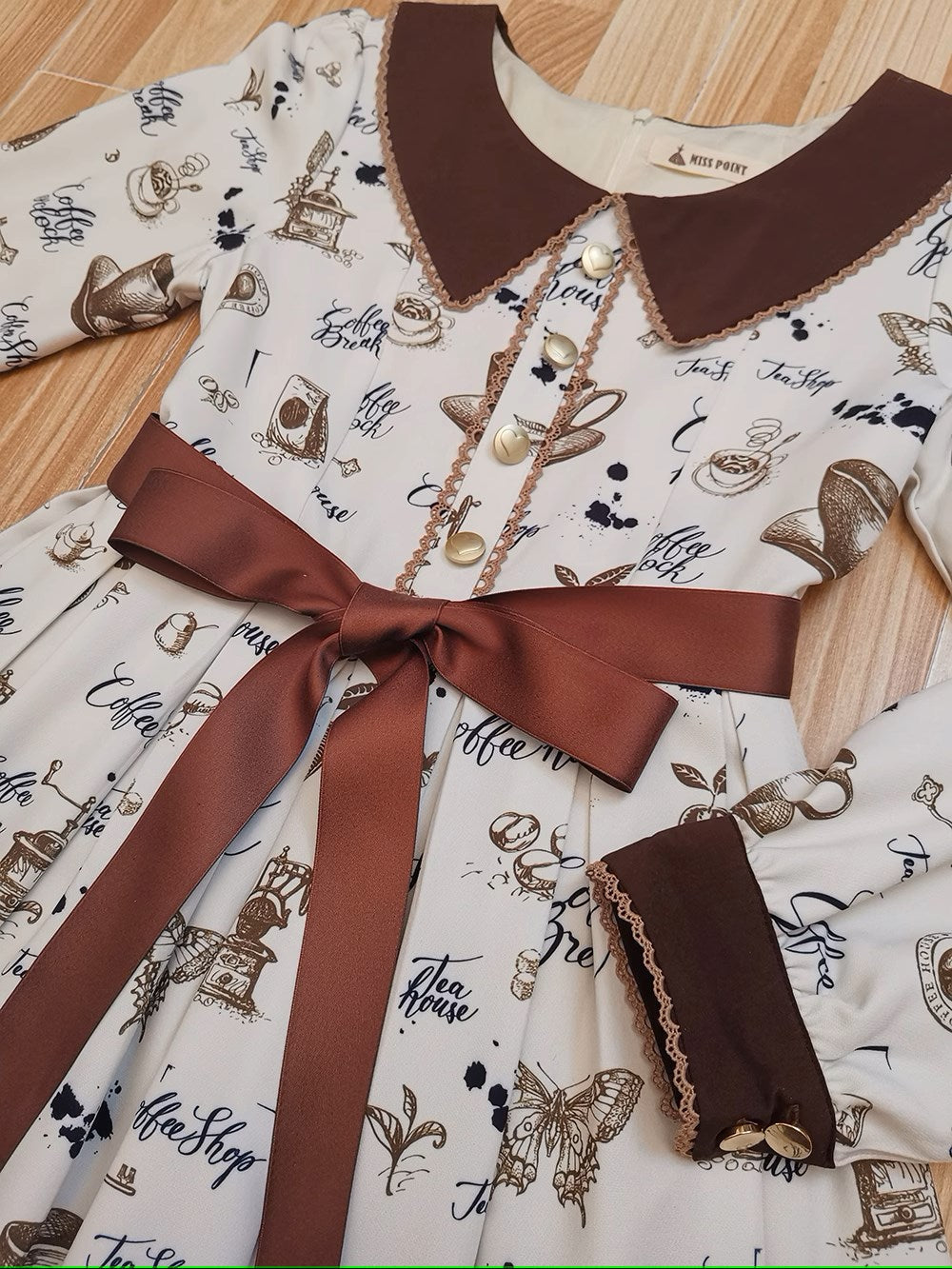 【予約販売】Caramel Latte Sweet レトロガーリーワンピース