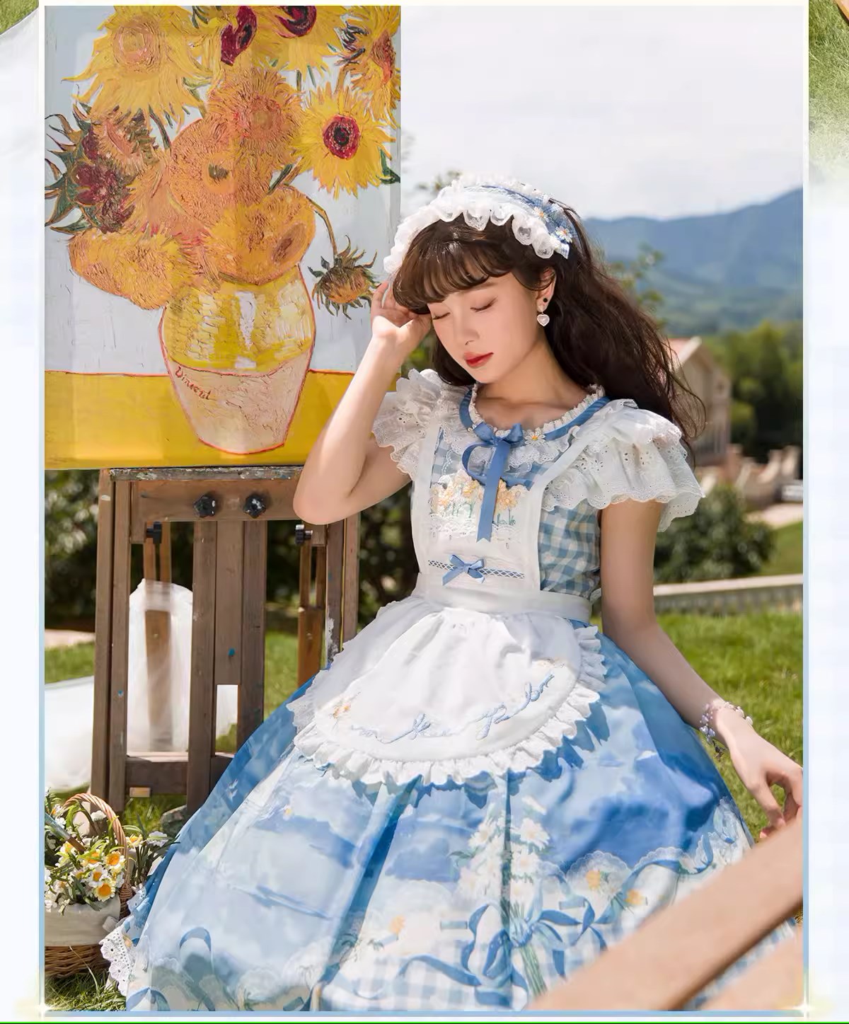 【再販・受注予約7/16まで】Daisy and Sky フライングスリーブワンピース