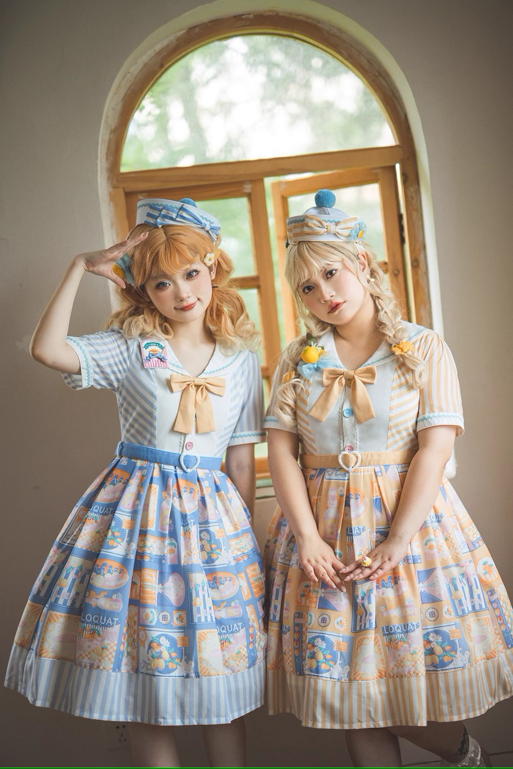 【予約販売】Loquat and Lemon セーラーカラーワンピース