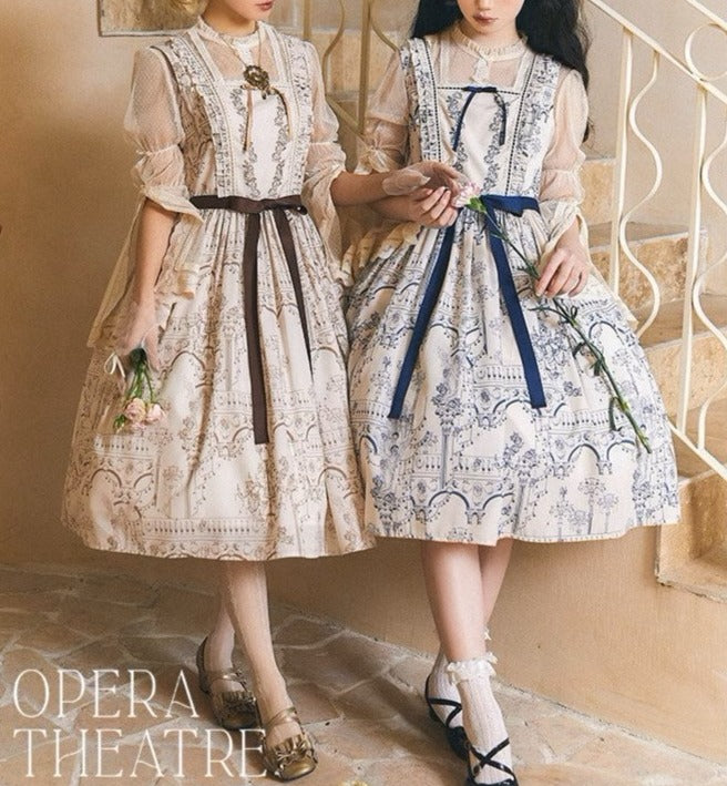 Opera Theatre プリントタンクドレス
