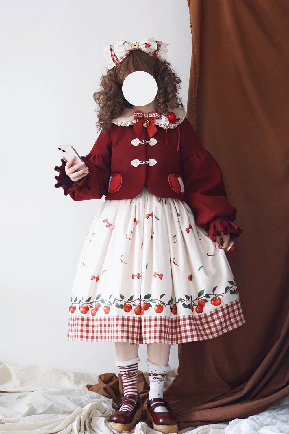 【予約販売】Apple Garden バイエルン風2wayサロペットスカート