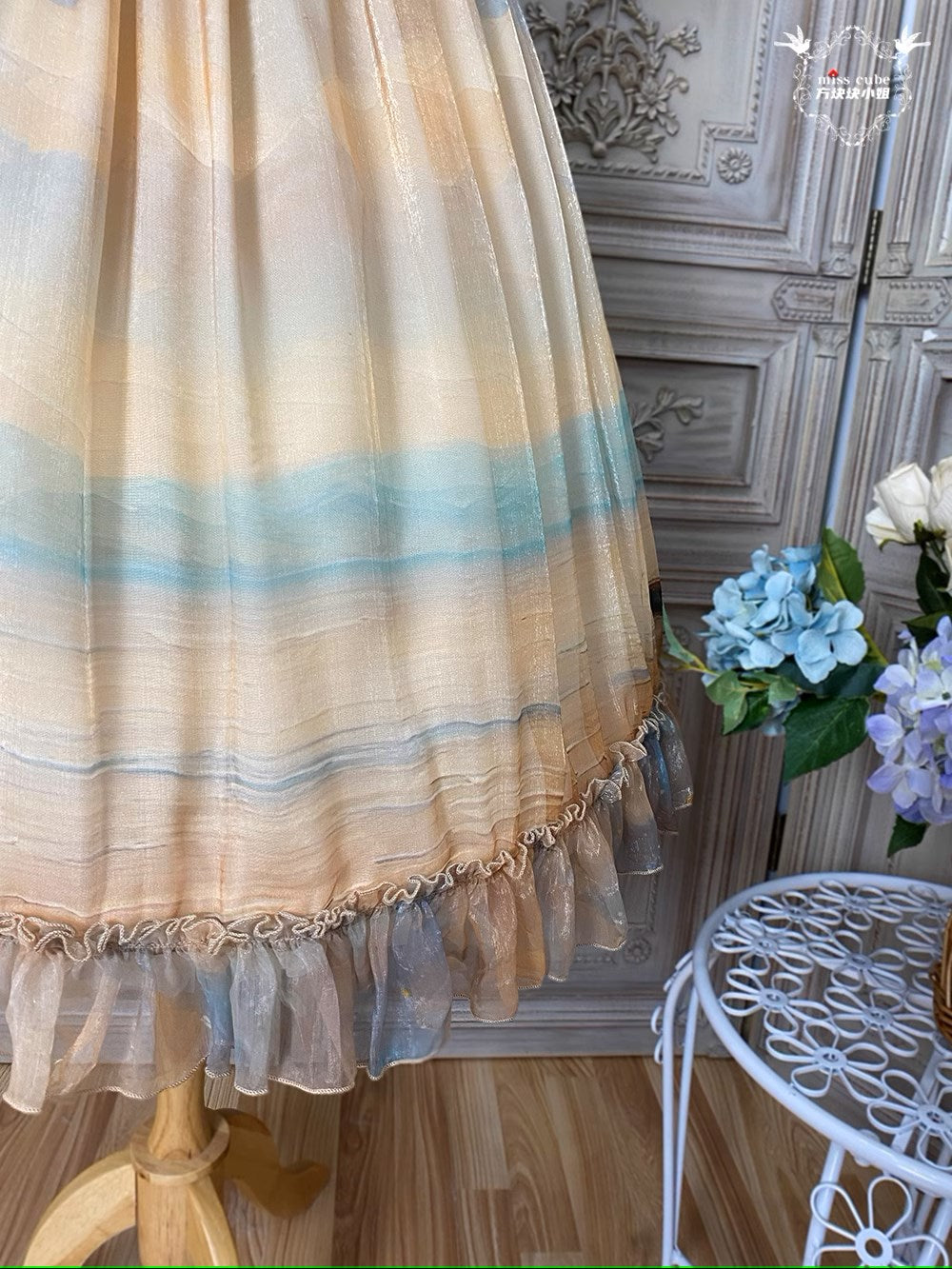 【予約販売】Elegance Greek 油彩画風プリントワンピース