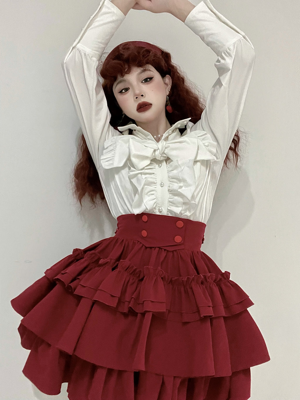 Doll's House リボンタイフリルブラウス 全4色