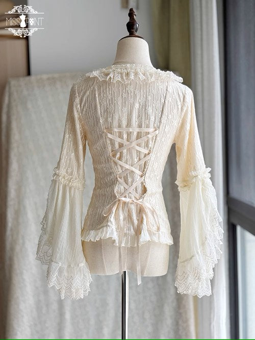 [Sales period ended] Picnic Tea Party Embroidered Blouse