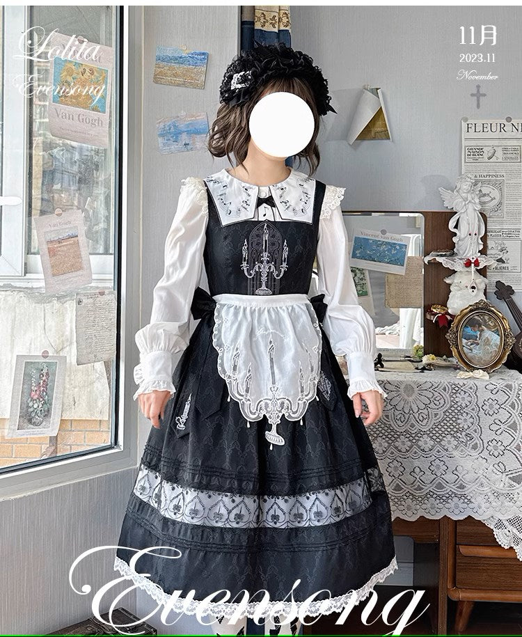 [Resale/Pre-orders available until 11/3] Evensong ribbon jumper skirt