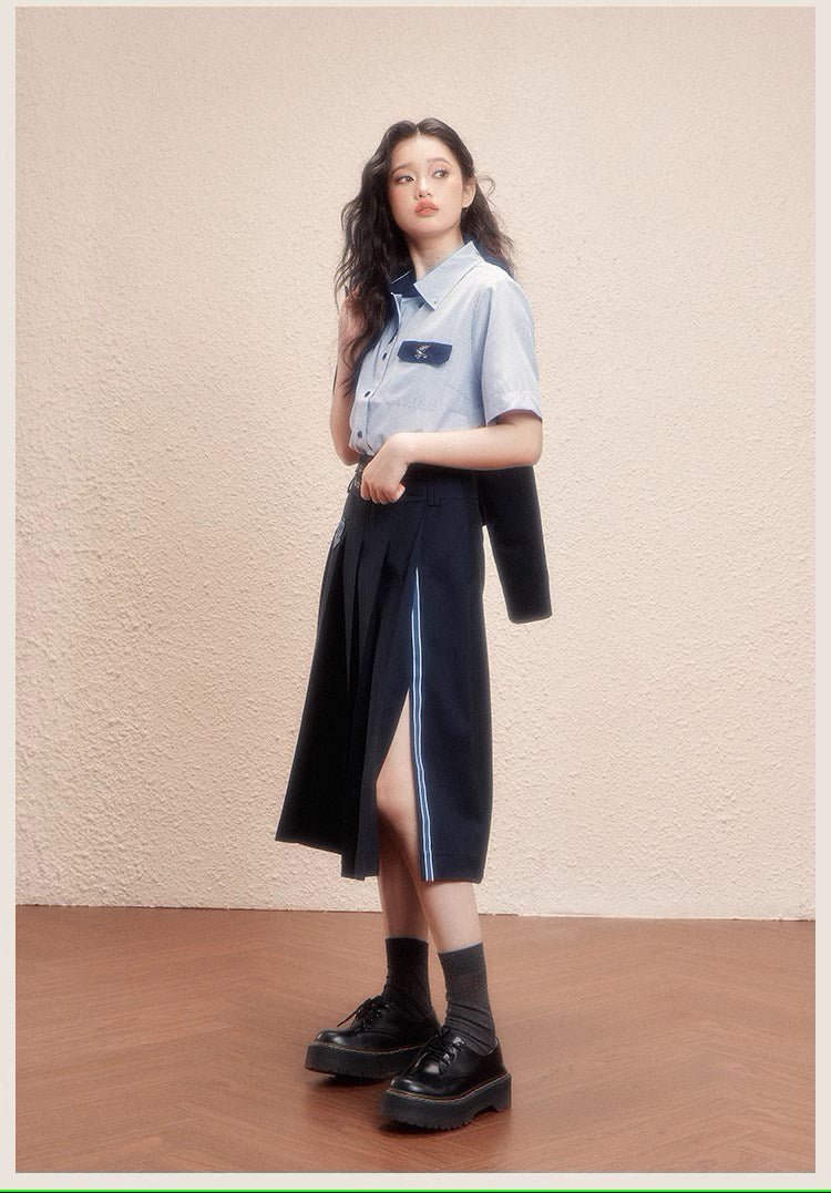[Pre-order] Hogwarts School of Witchcraft and Wizardry Loose Fit Short Sleeve Blouse