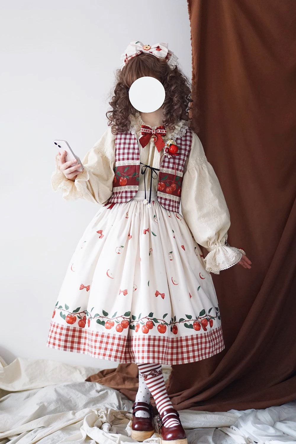 【予約販売】Apple Garden バイエルン風2wayサロペットスカート