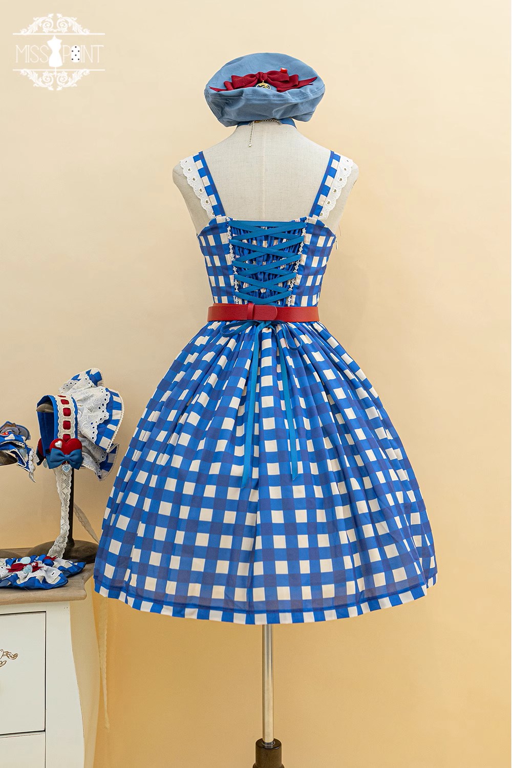 【予約販売】Sweet Kittyレトロシンプルジャンパースカート