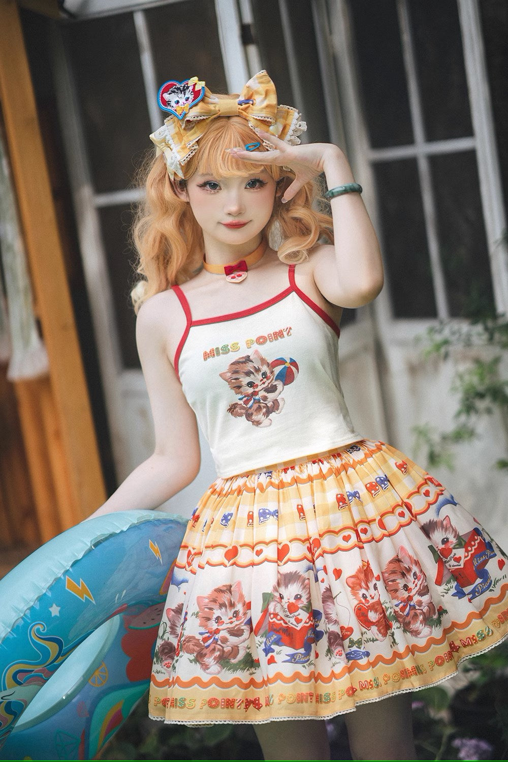 販売期間終了】Sweet Kittyレトロミニスカート – ロリータファッション
