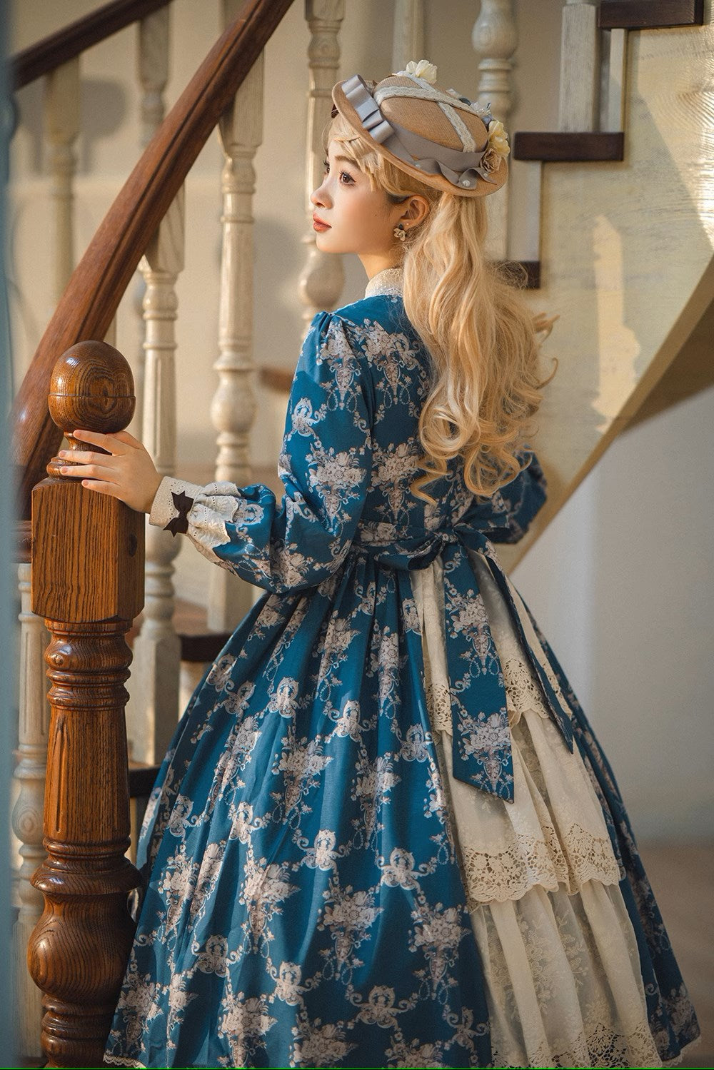 【予約販売】Antique Flower Wall ワンピース