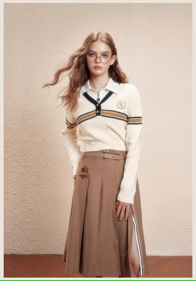 [Pre-order] Hogwarts School of Witchcraft and Wizardry Lined Midi Length Slit Skirt