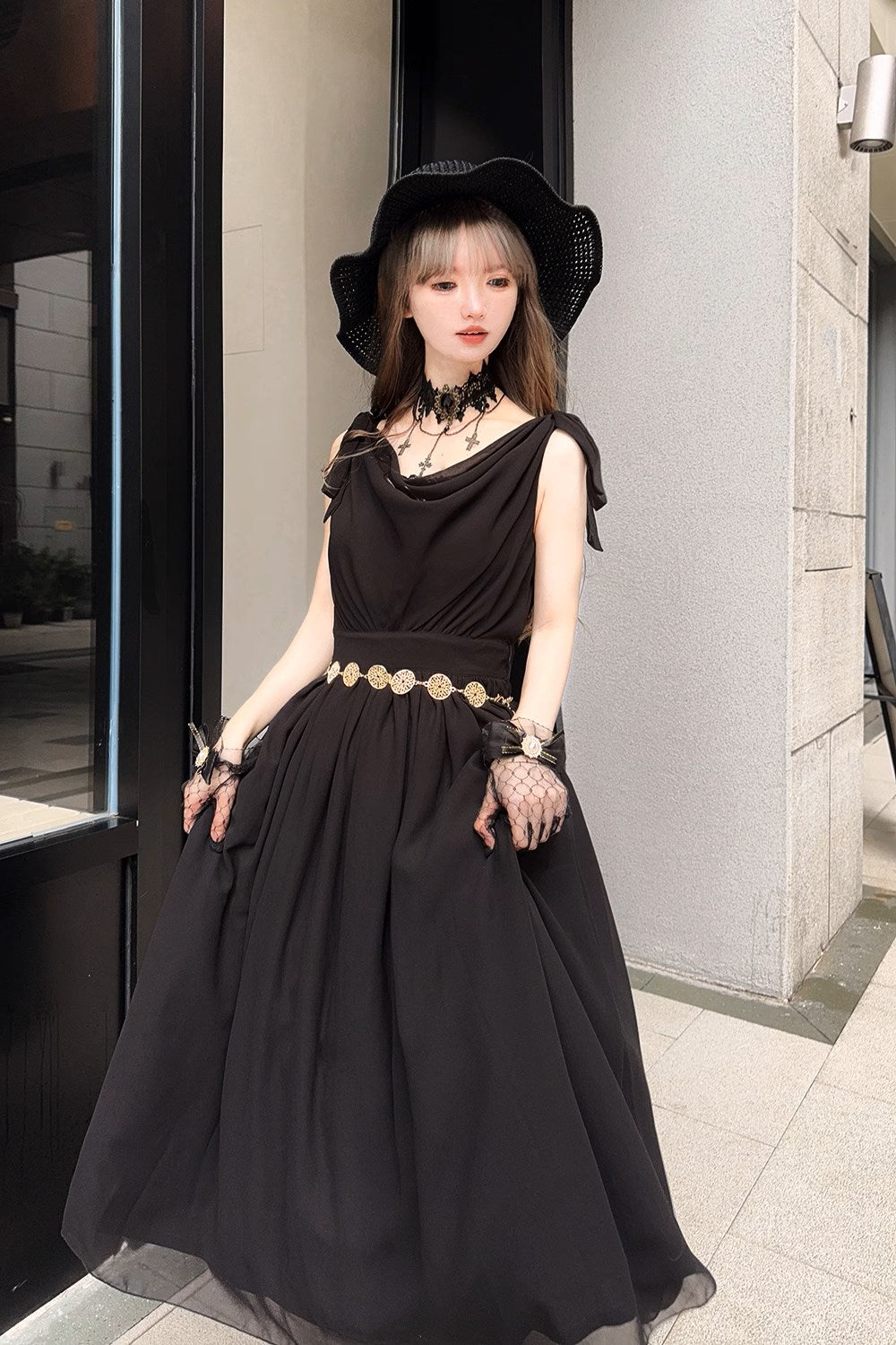 【予約販売】Elegance Greek ドレープジャンパースカート
