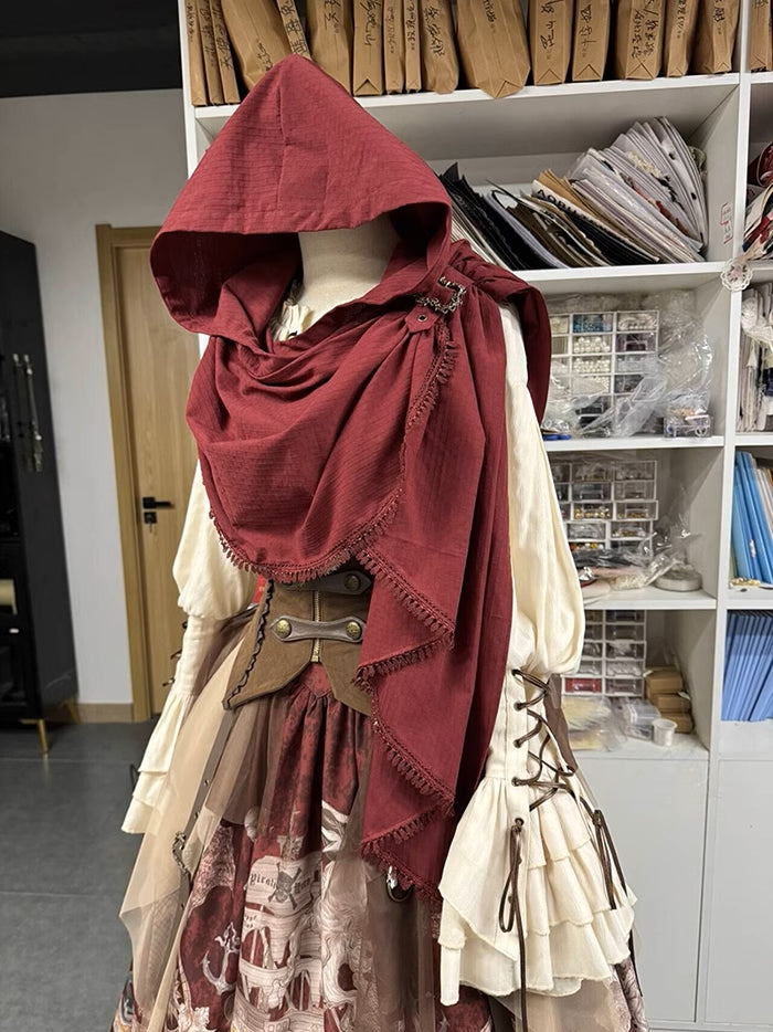 [Sale period ended] Treasure Hunt Map Hooded Stole