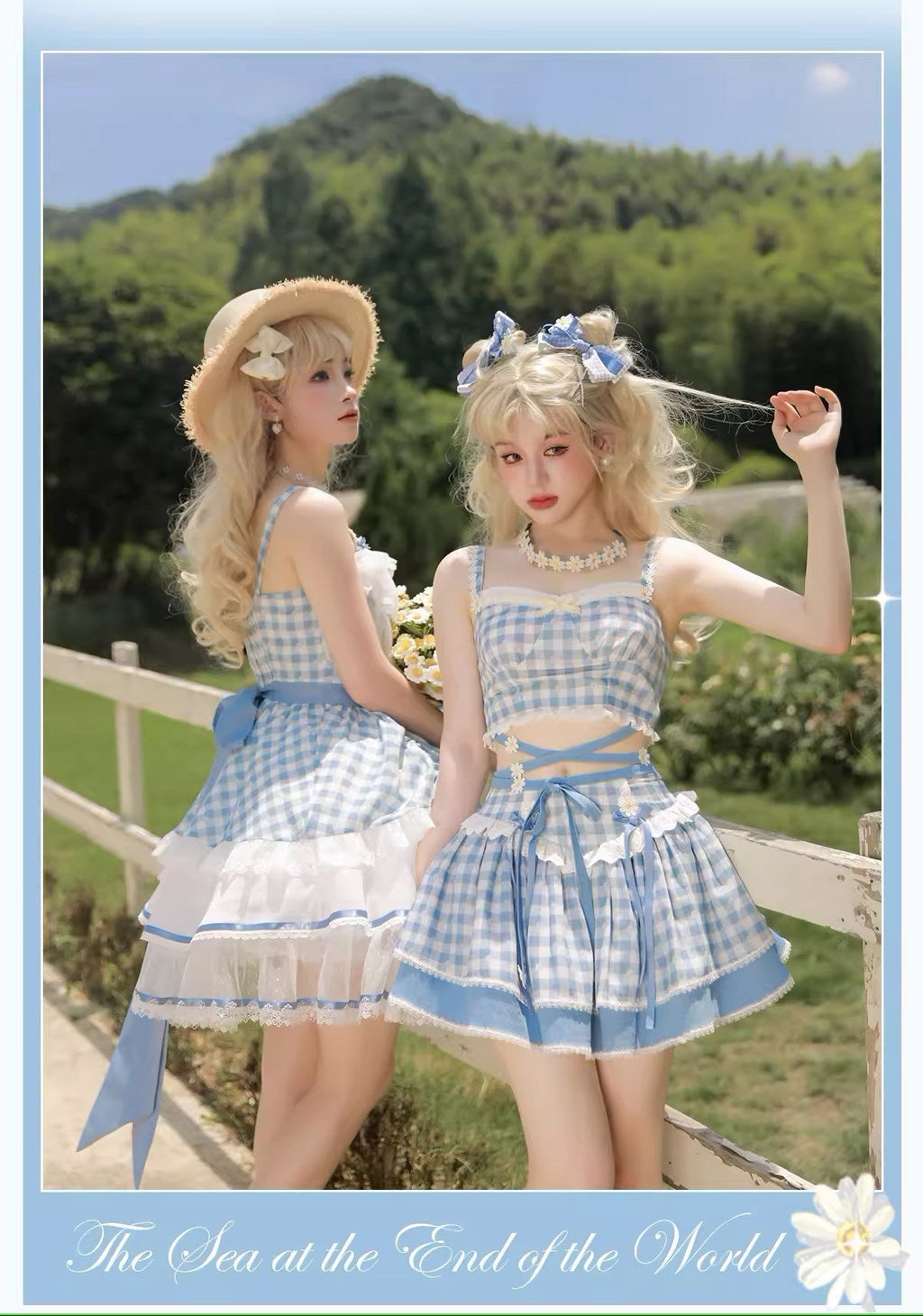 【再販・受注予約7/16まで】Daisy and Sky ギンガムチェックのジャンパースカート
