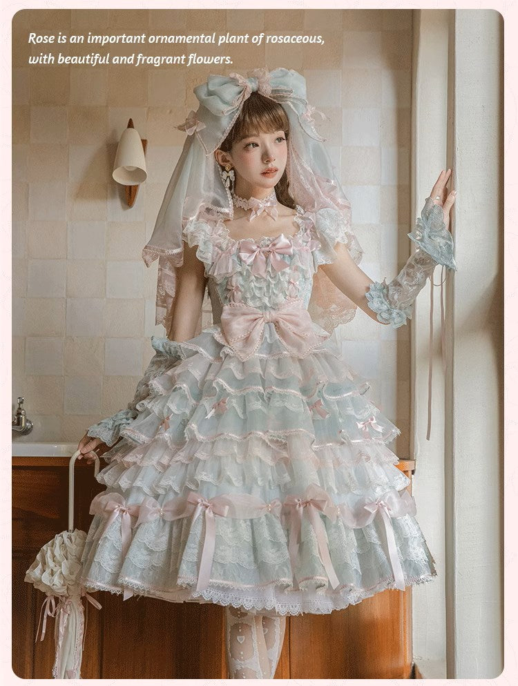 [Pre-orders available until 10/16] Rose Courtyard Lace and Ribbon Dress