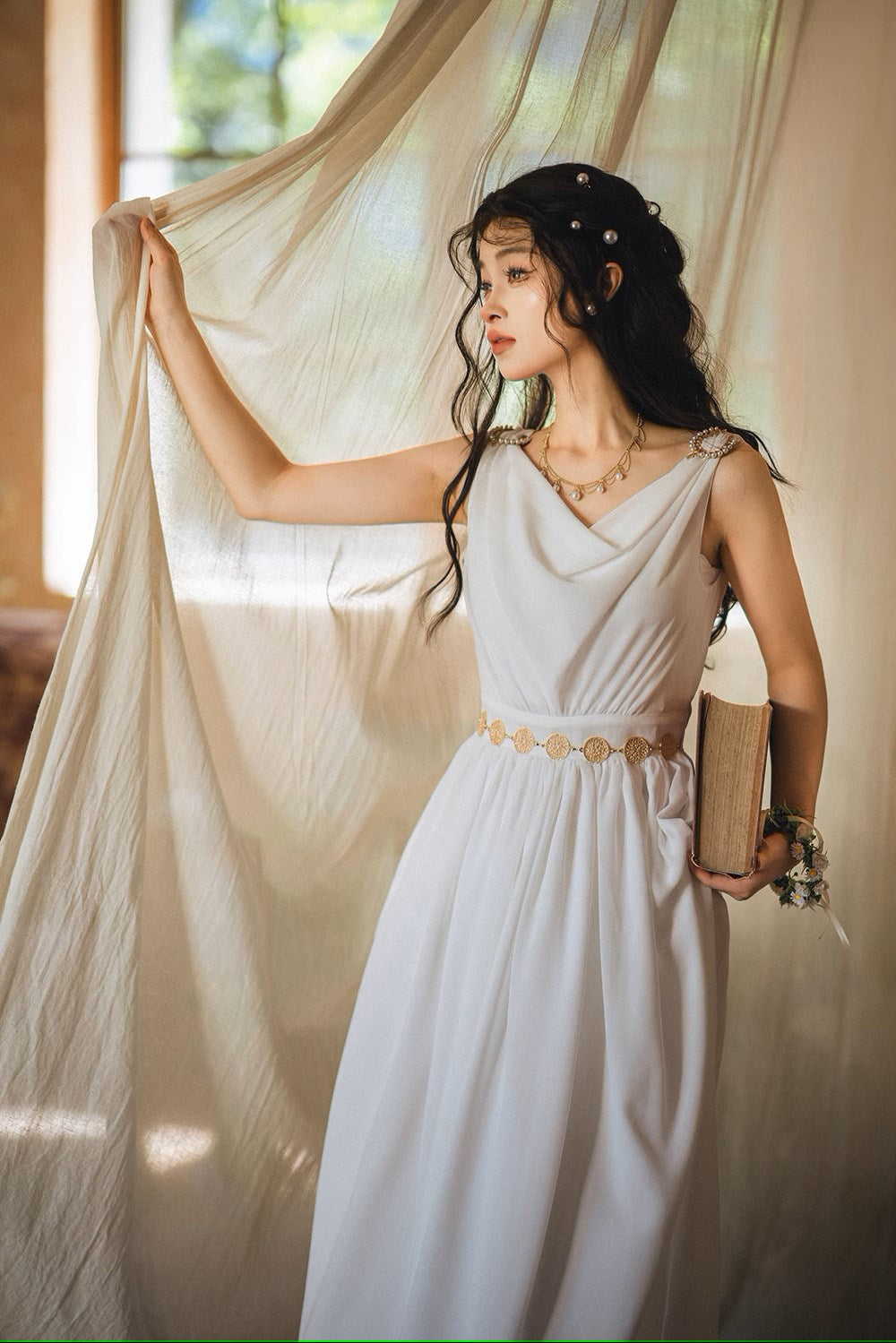 [Sales Period Ended] Elegance Greek Draped Jumper Skirt