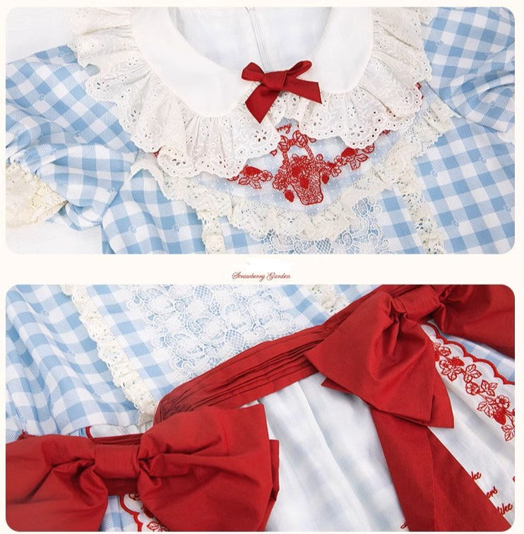 Strawberry Basket 丸襟ワンピース