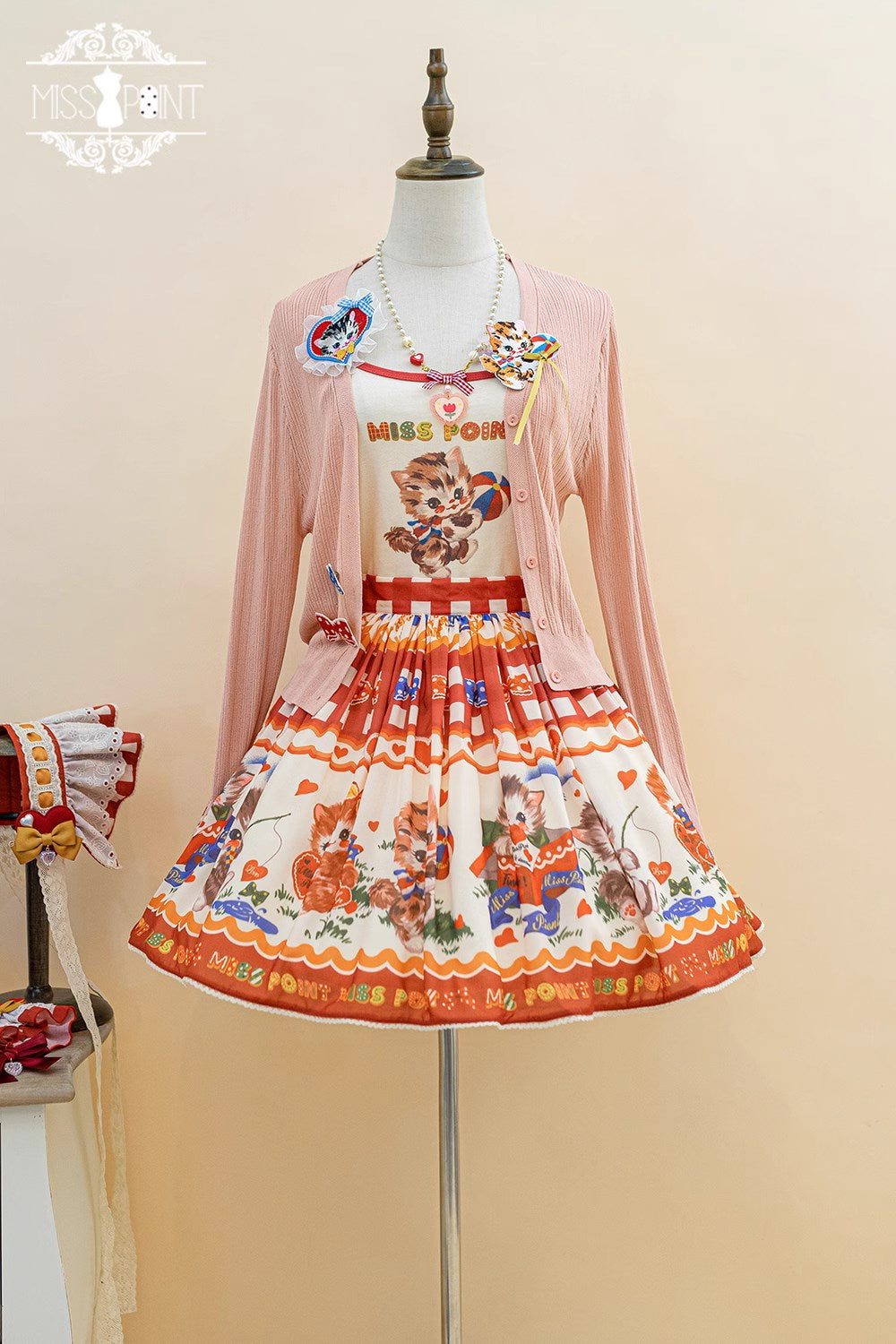 【予約販売】Sweet Kittyレトロカーディガン