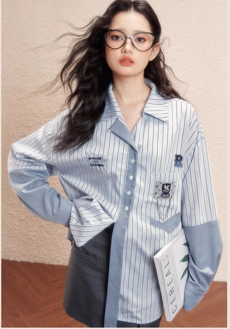 [Pre-order] Hogwarts School of Witchcraft and Wizardry stripe design blouse