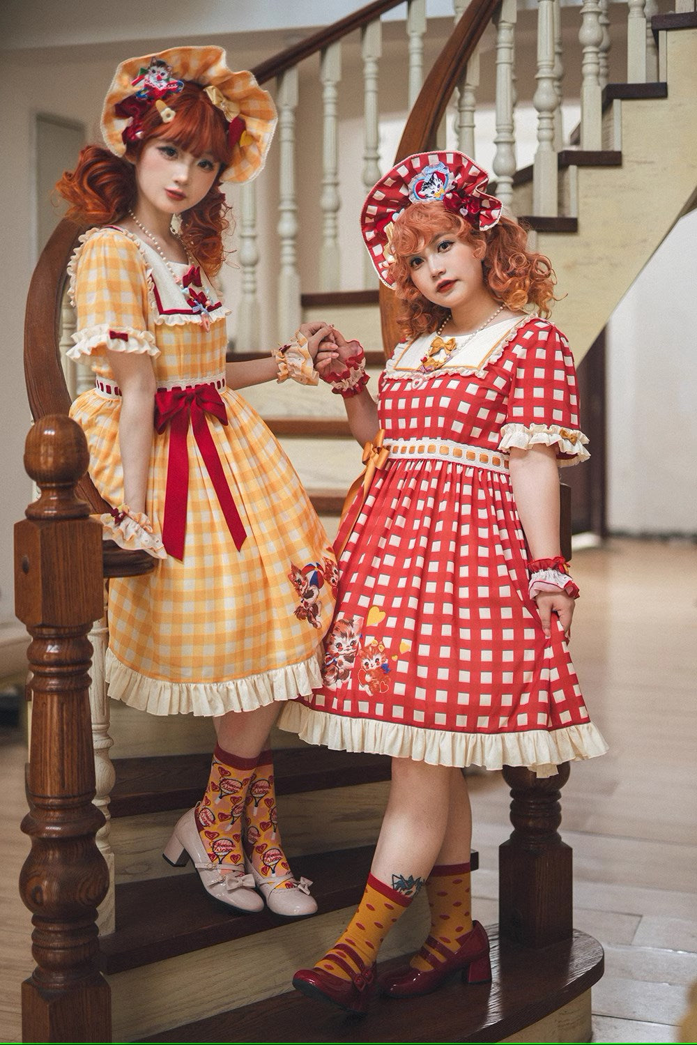 【予約販売】Sweet Kittyレトロカジュアルワンピース