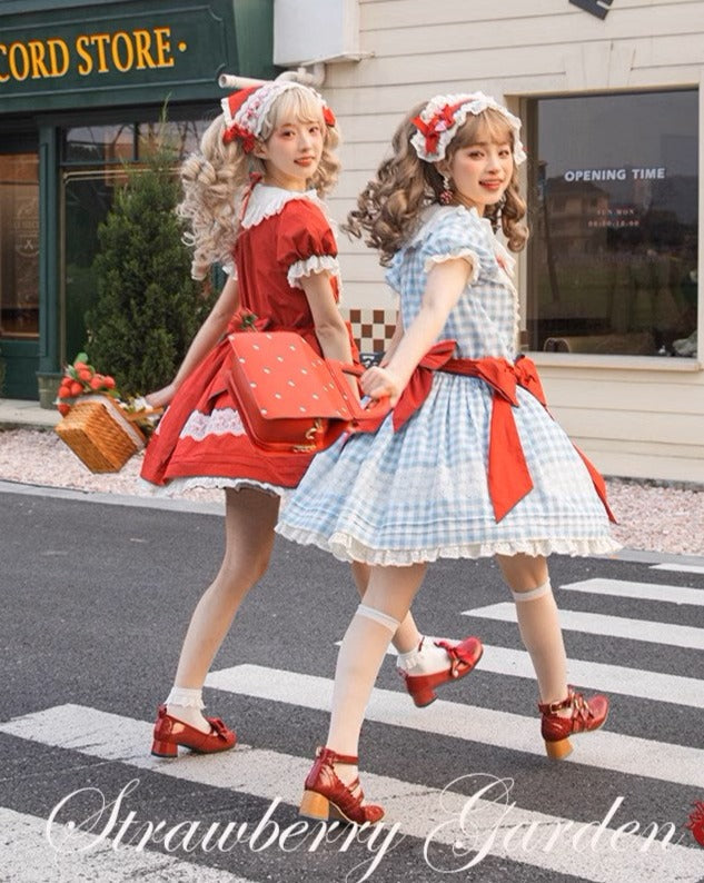 Strawberry Basket 丸襟ワンピース