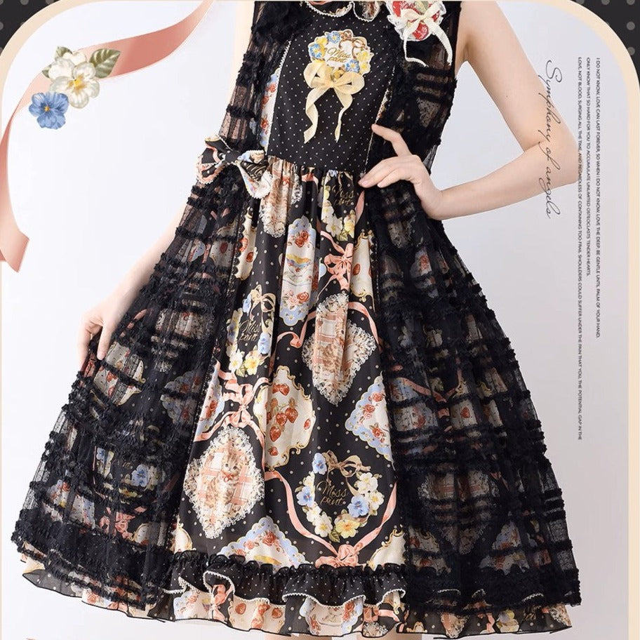 [Pre-orders available until 2/19] Cat Rose Tea Party Sheer Gilet
