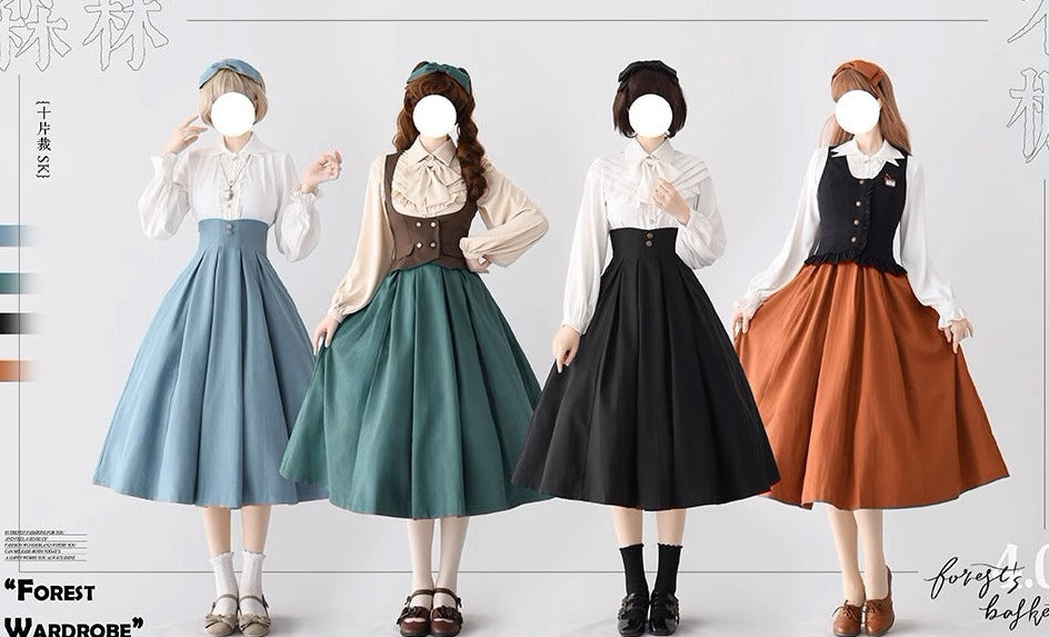 Forest Basket 4.0 10枚はぎスカート リボンのヘアアクセ付
