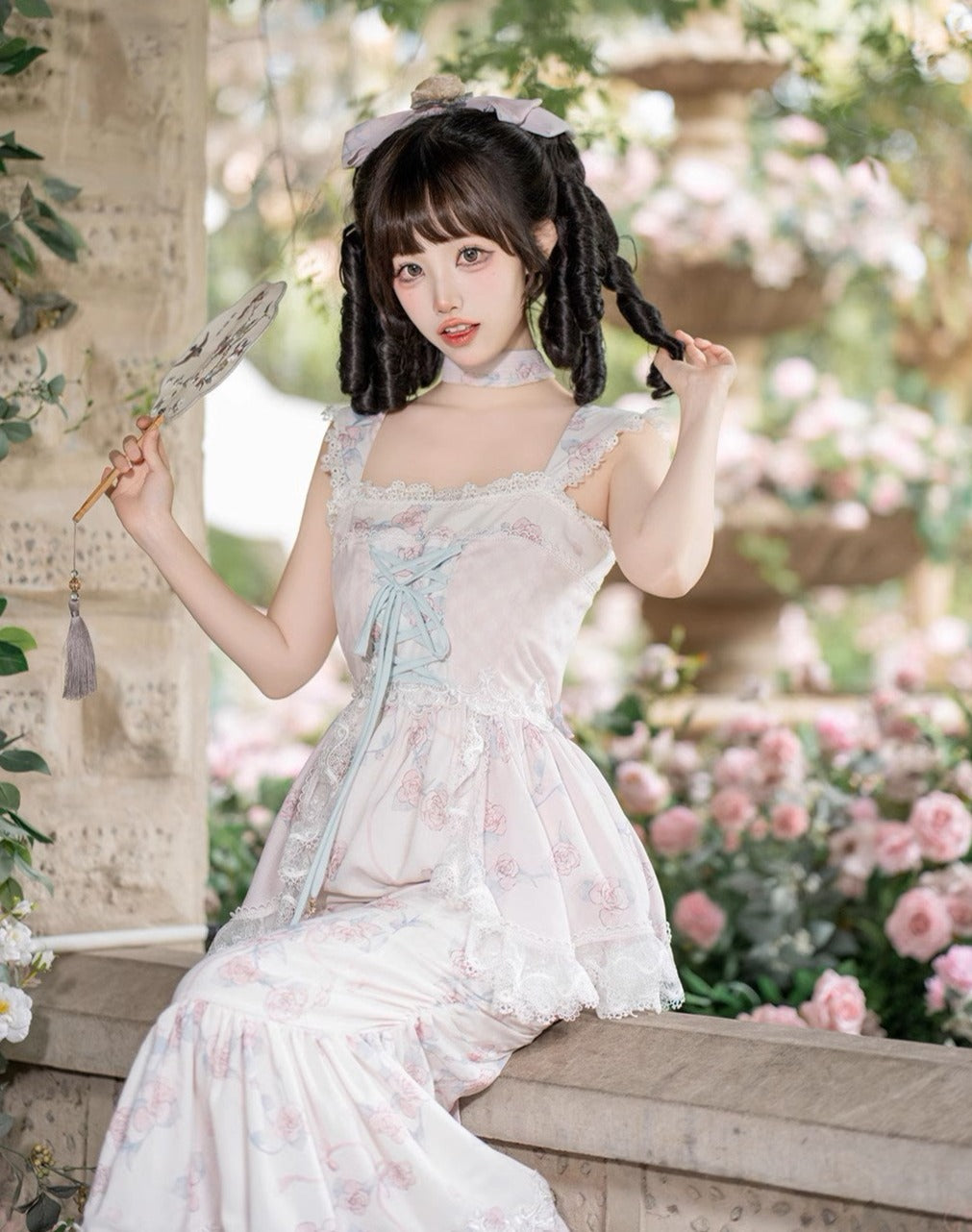洛神花-冬至-ノースリーブフィッシュテイルドレス
