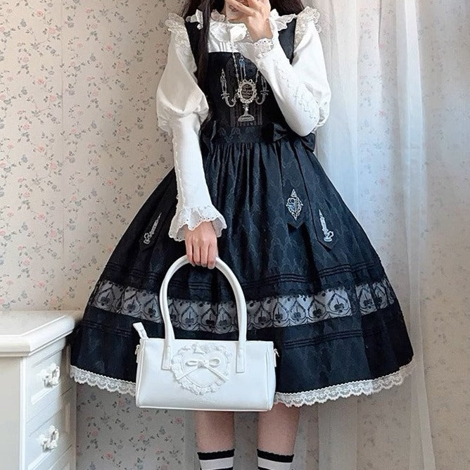 [Resale/Pre-orders available until 11/3] Evensong ribbon jumper skirt