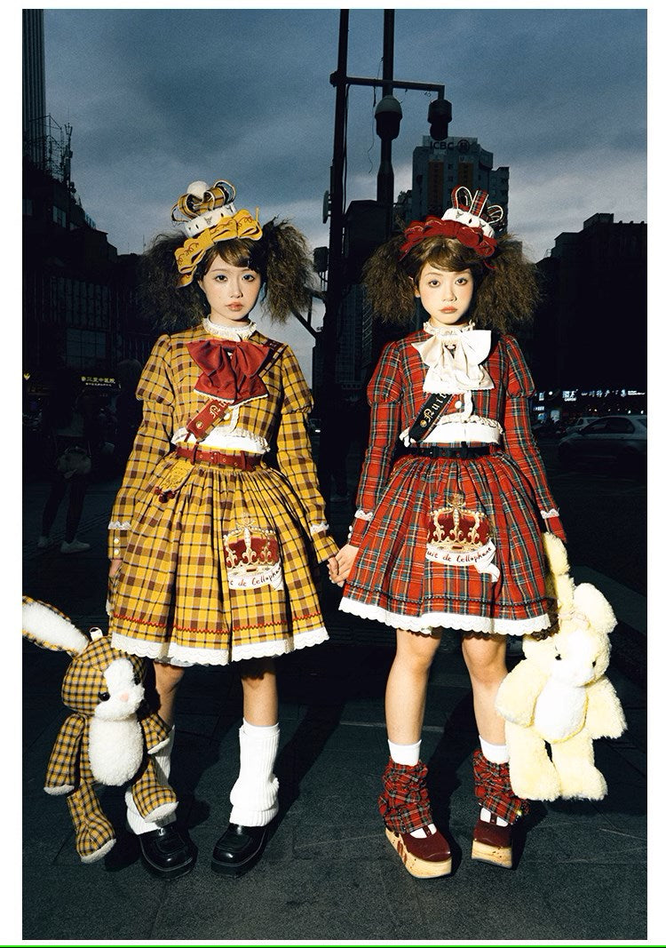 Thistle Crown チェックのミニ丈スカート