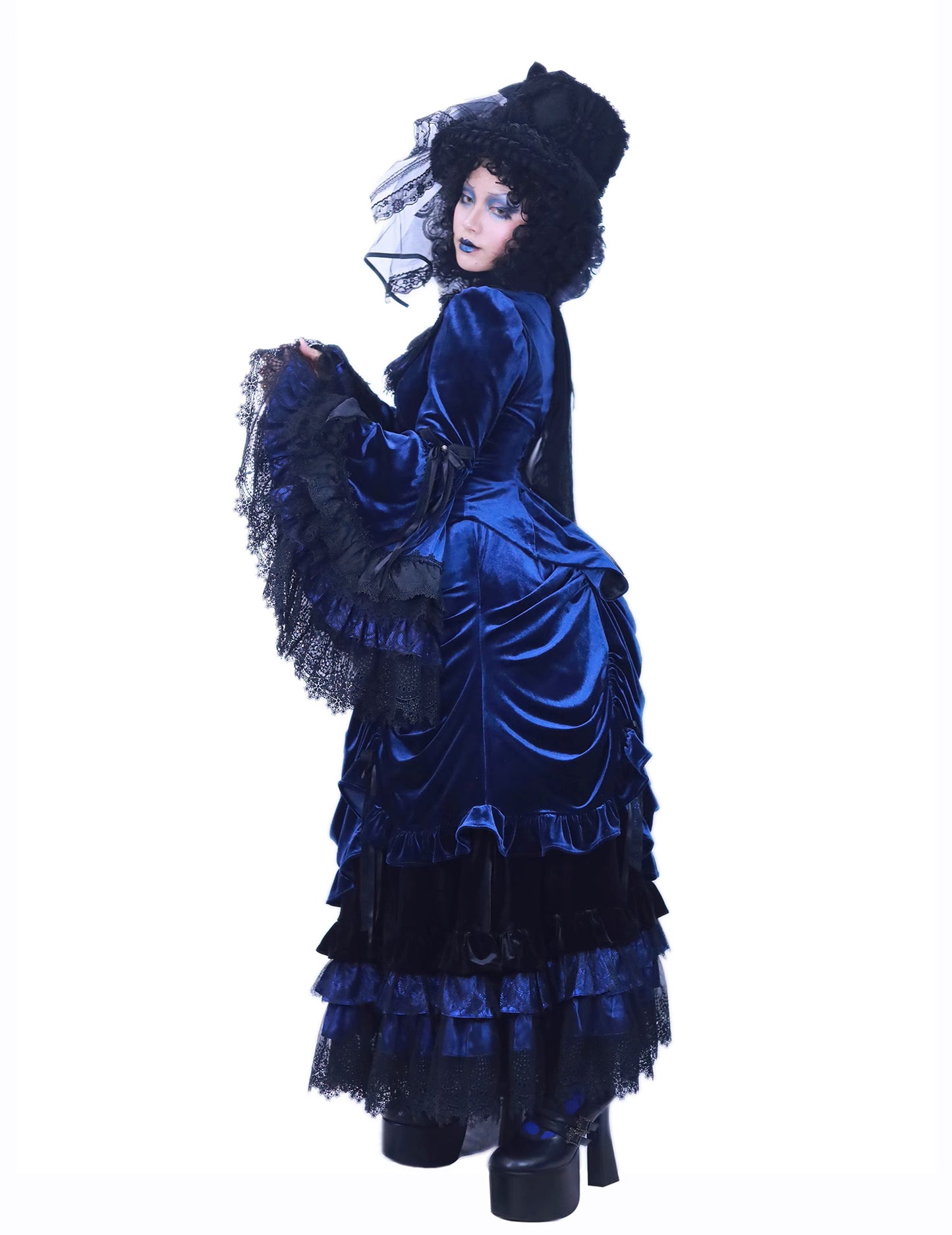 [Sale period ended] Sabbath Gothic layered long skirt