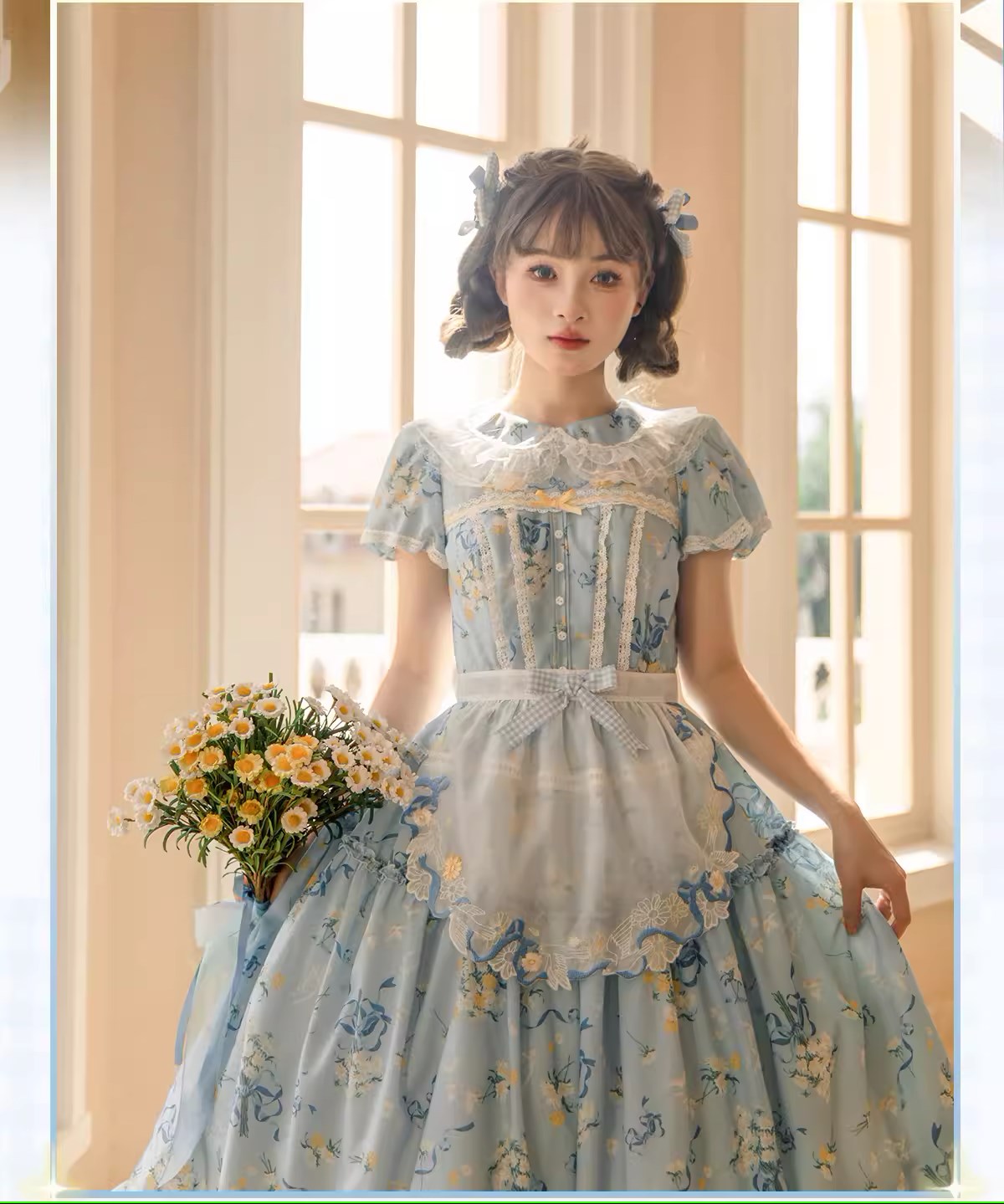 【再販・受注予約7/16まで】Daisy and Sky 半袖ワンピース