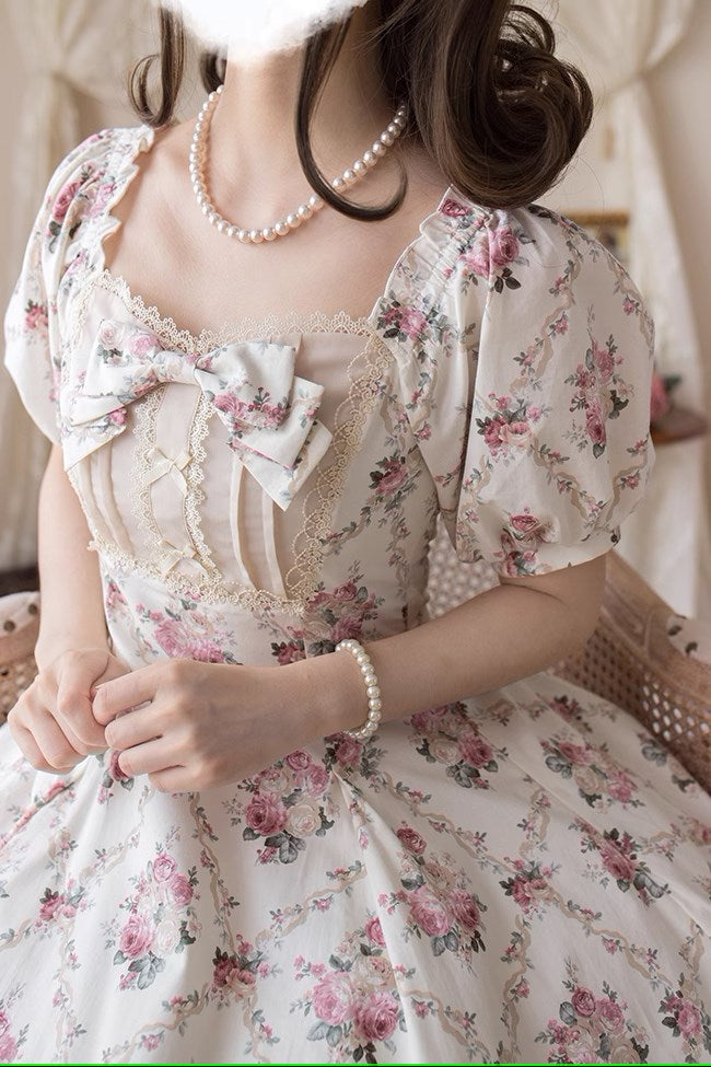 Floral Poetry Classical Short Sleeve Dress