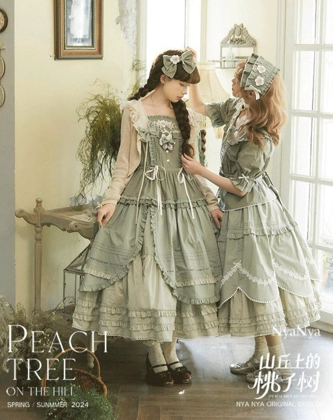 PEACH TREE 刺繍ジャンパースカート