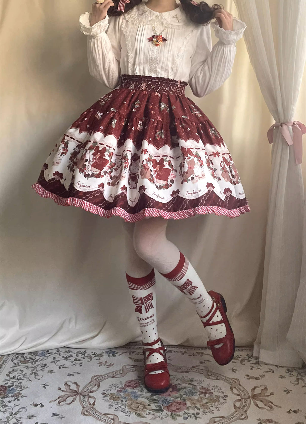 Berry Party プリントミニスカート