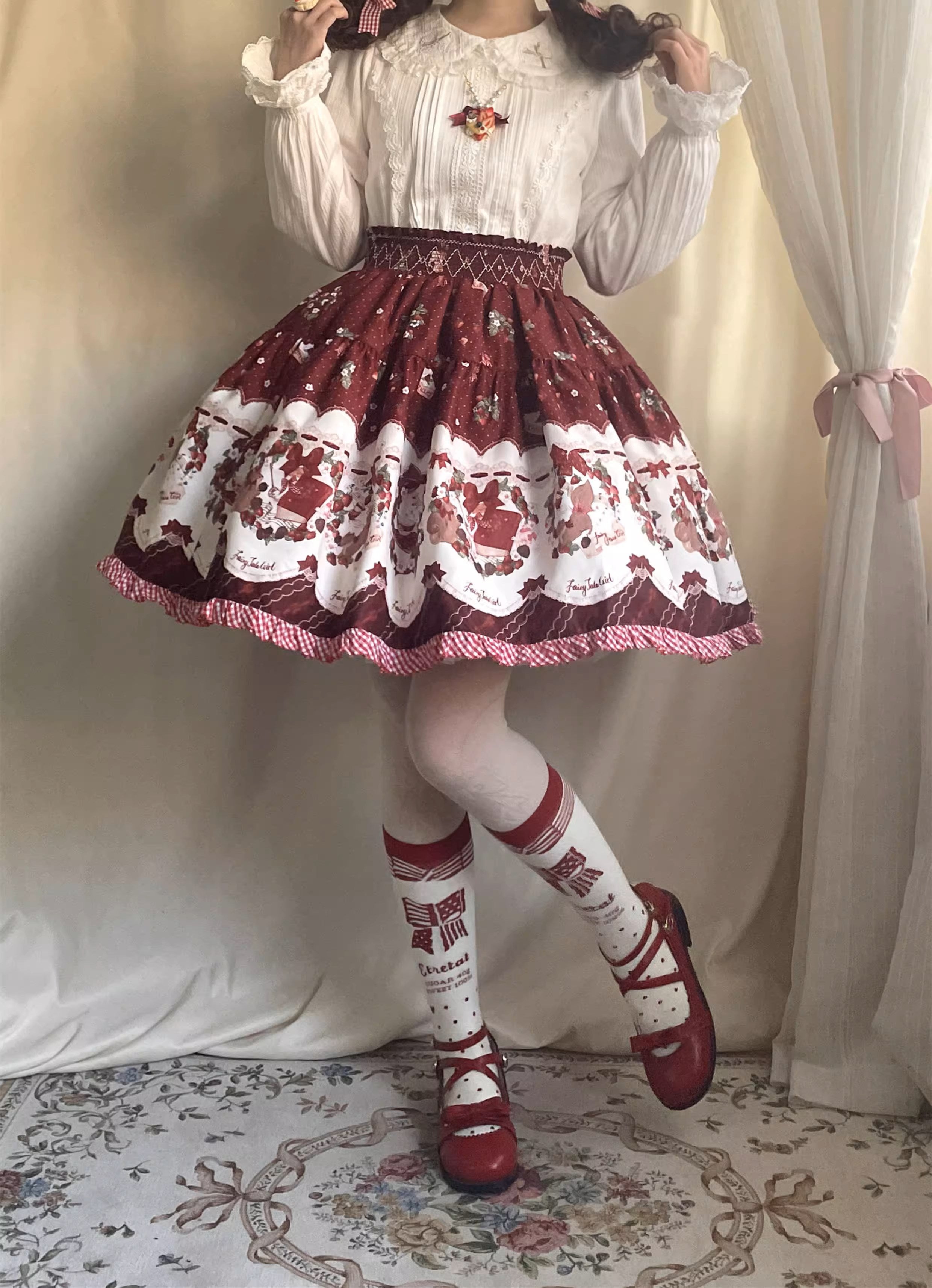 Berry Party プリントミニスカート