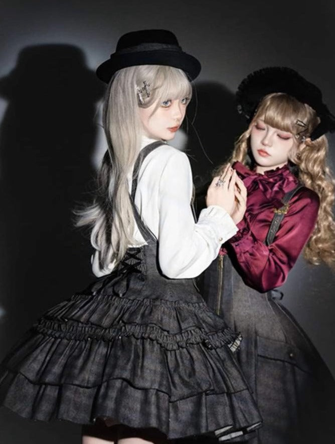 [Pre-orders available until 3/10] Rose Heart Tiered Mini Jumper Skirt