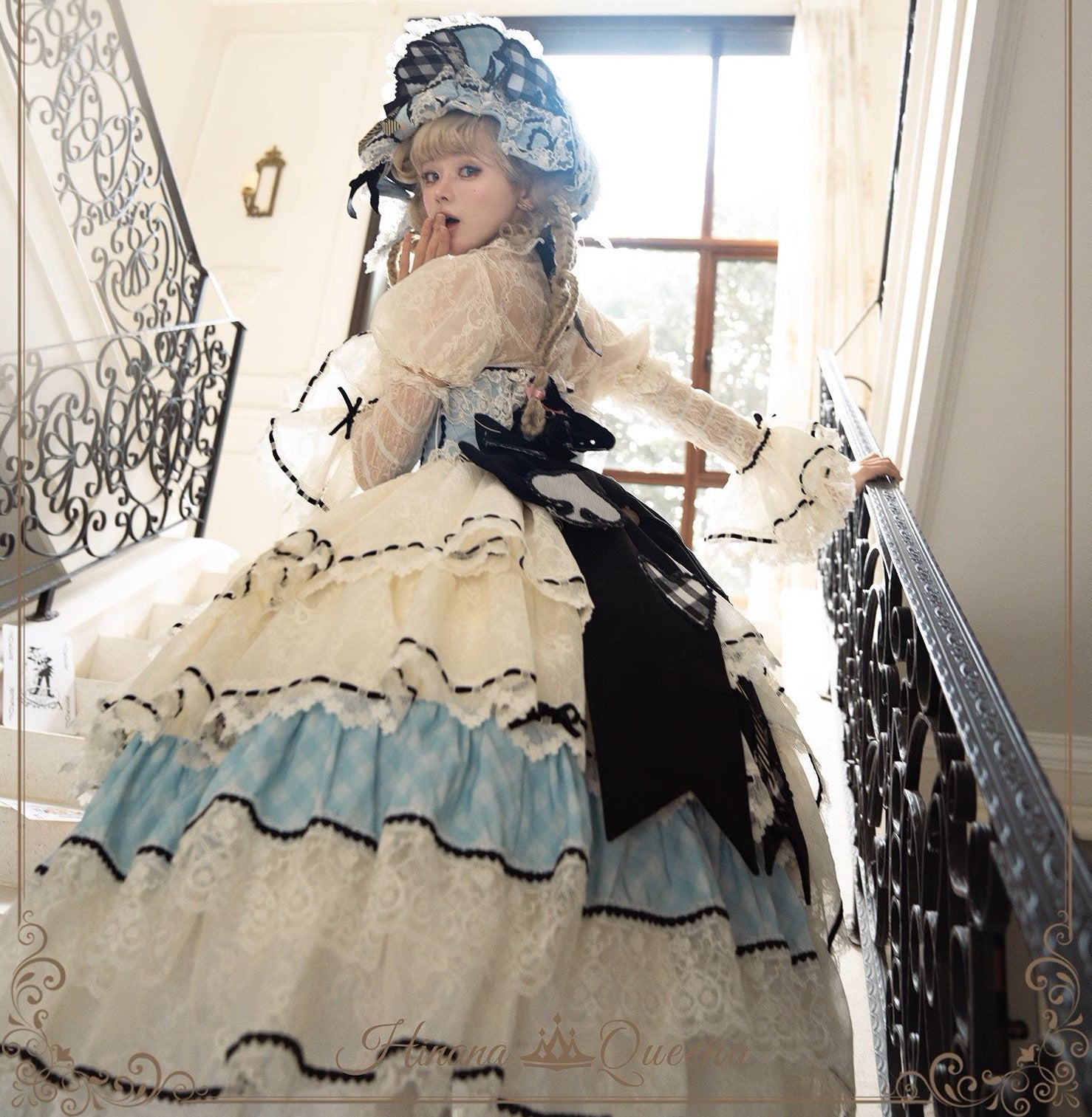 【再販・受注予約8/8まで】Dream Alice ラグジュアリーセットアップ／アリスブルー／ロング丈