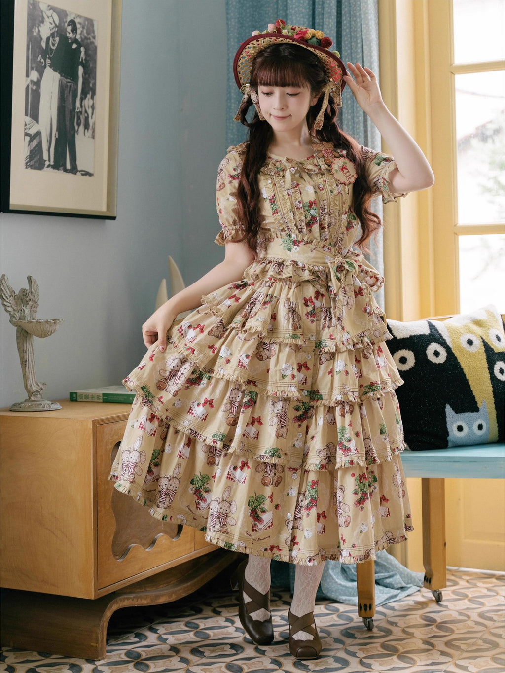 【再販・受注予約5/18まで】Camellia Berry 半袖セットアップ・ロング丈