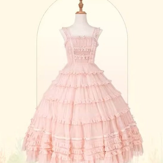 [Resale/Pre-orders available until 2/12] Fragrant Grass Polka Dot Tulle Jumper Skirt