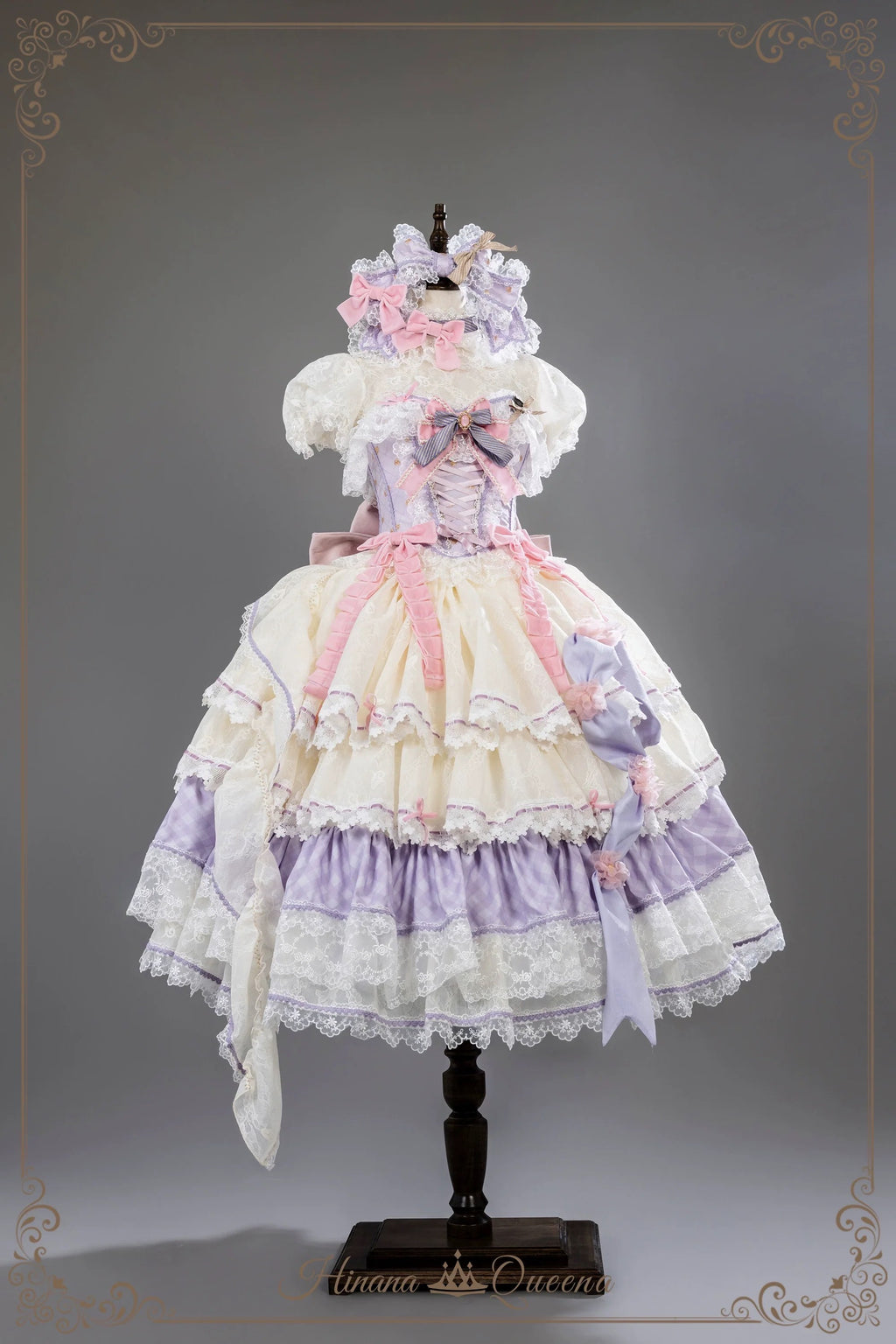 【再販・受注予約8/8まで】Dream Alice ラグジュアリーセットアップ／パープル／ロング丈