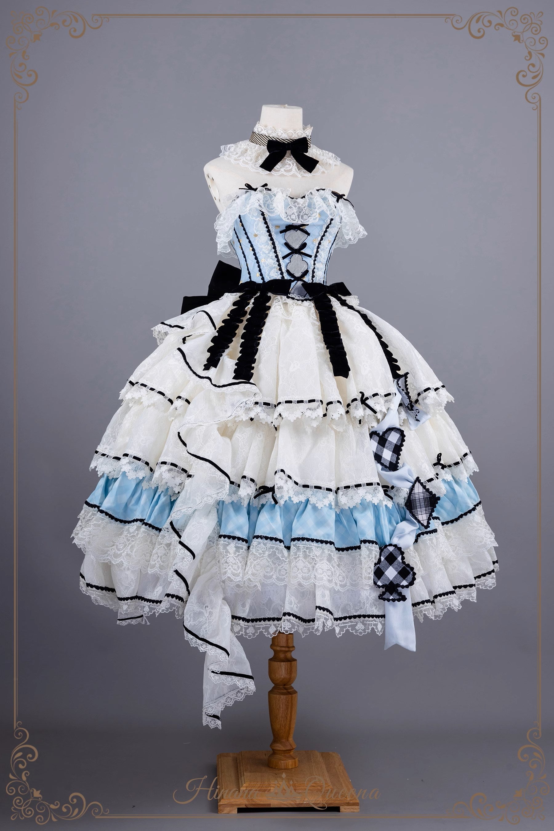 【再販・受注予約8/8まで】Dream Alice ラグジュアリーセットアップ／アリスブルー／ロング丈