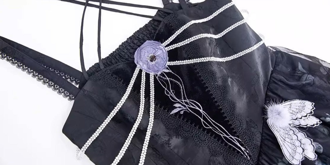 [Sale period has ended] Dark Night Beauty Skeleton Jumper Skirt