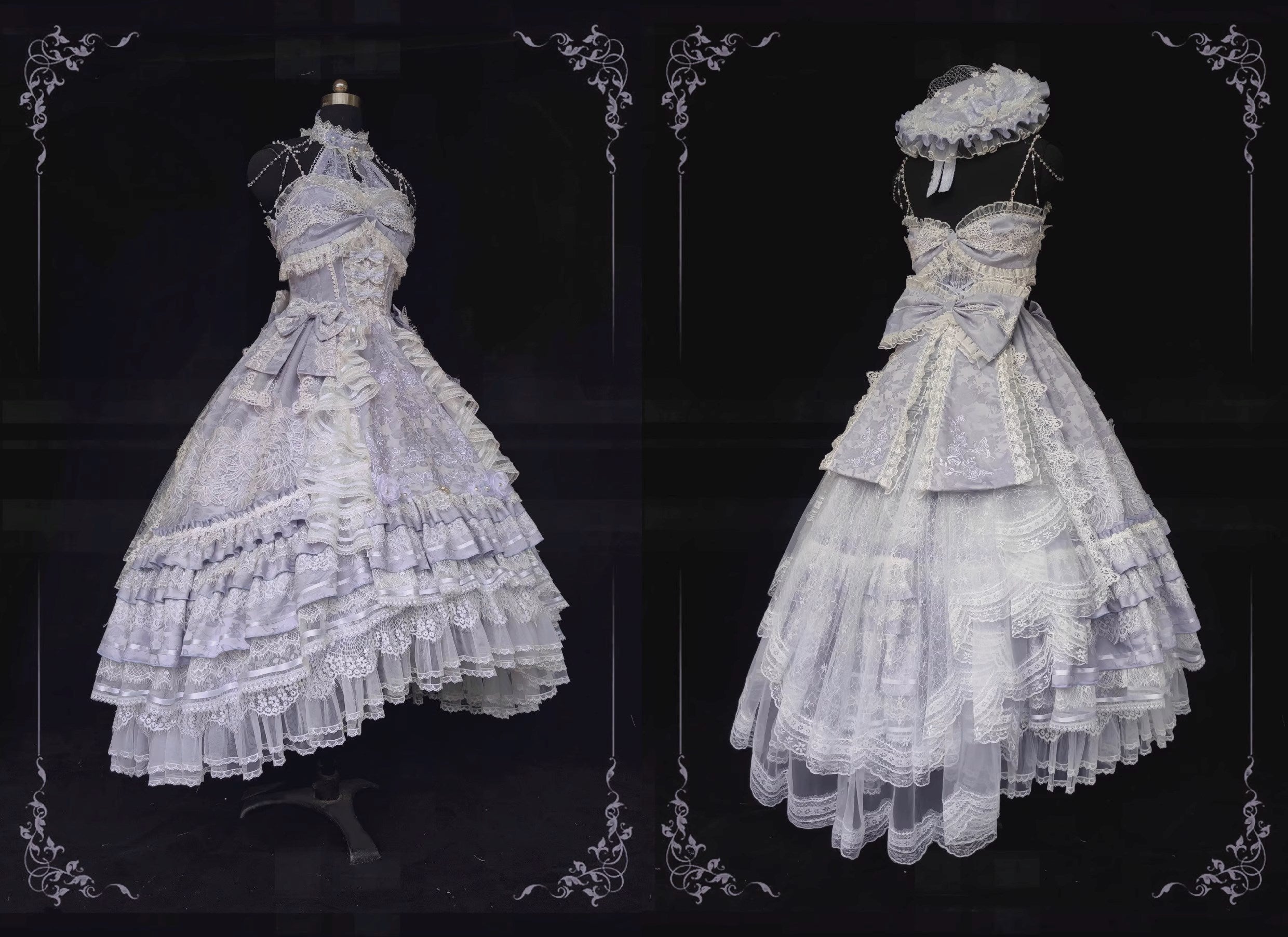 Diamond Stardust レースのプリンセスドレス・レースハット付【ホルターネックタイプ】