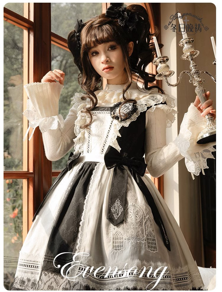 [Resale/Pre-orders available until 11/3] Evensong ribbon jumper skirt