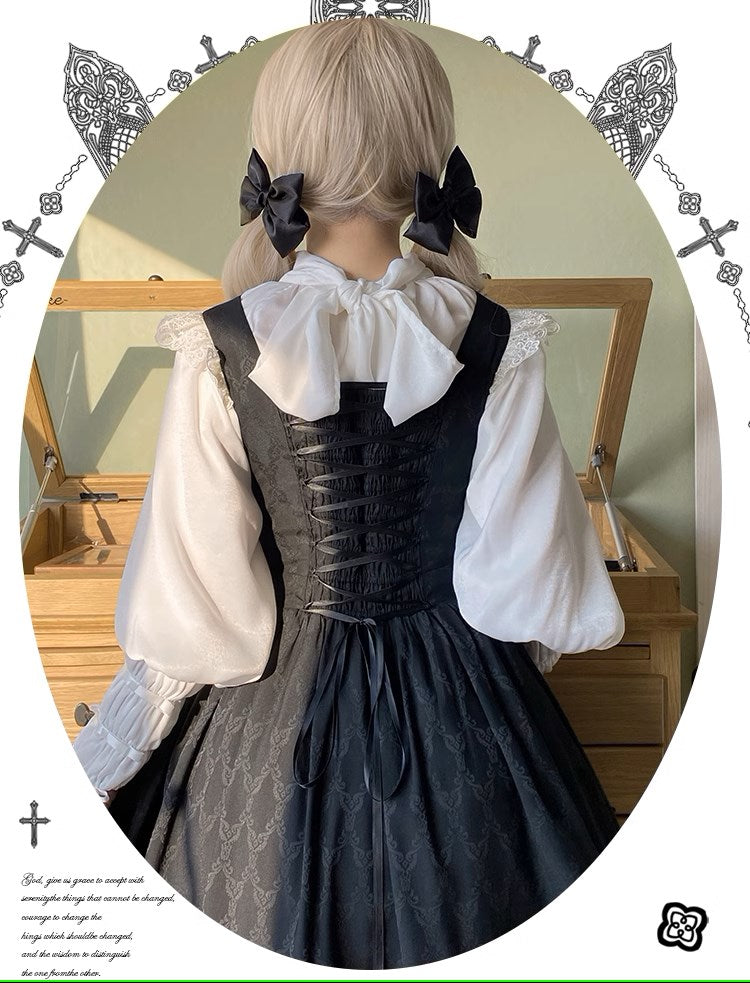 [Resale/Pre-orders available until 11/3] Evensong ribbon jumper skirt